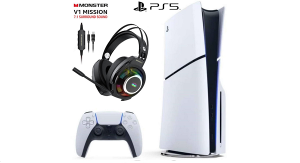 Sony PlayStation 5 Slim de 1TB con Lector de Disco con Regalo Auriucular Monster Gaming